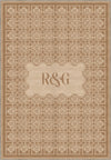 Marisa Beige Customizable Monogram Rug