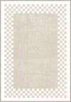 Gawain Beige Checkered Rug