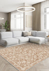 Minora Light Brown Washable Rug
