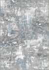 Matthew Grey Blue Abstract Rug