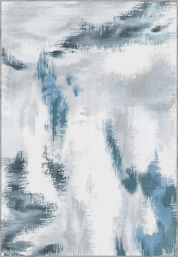 Zarina Grey Blue Ikat Rug