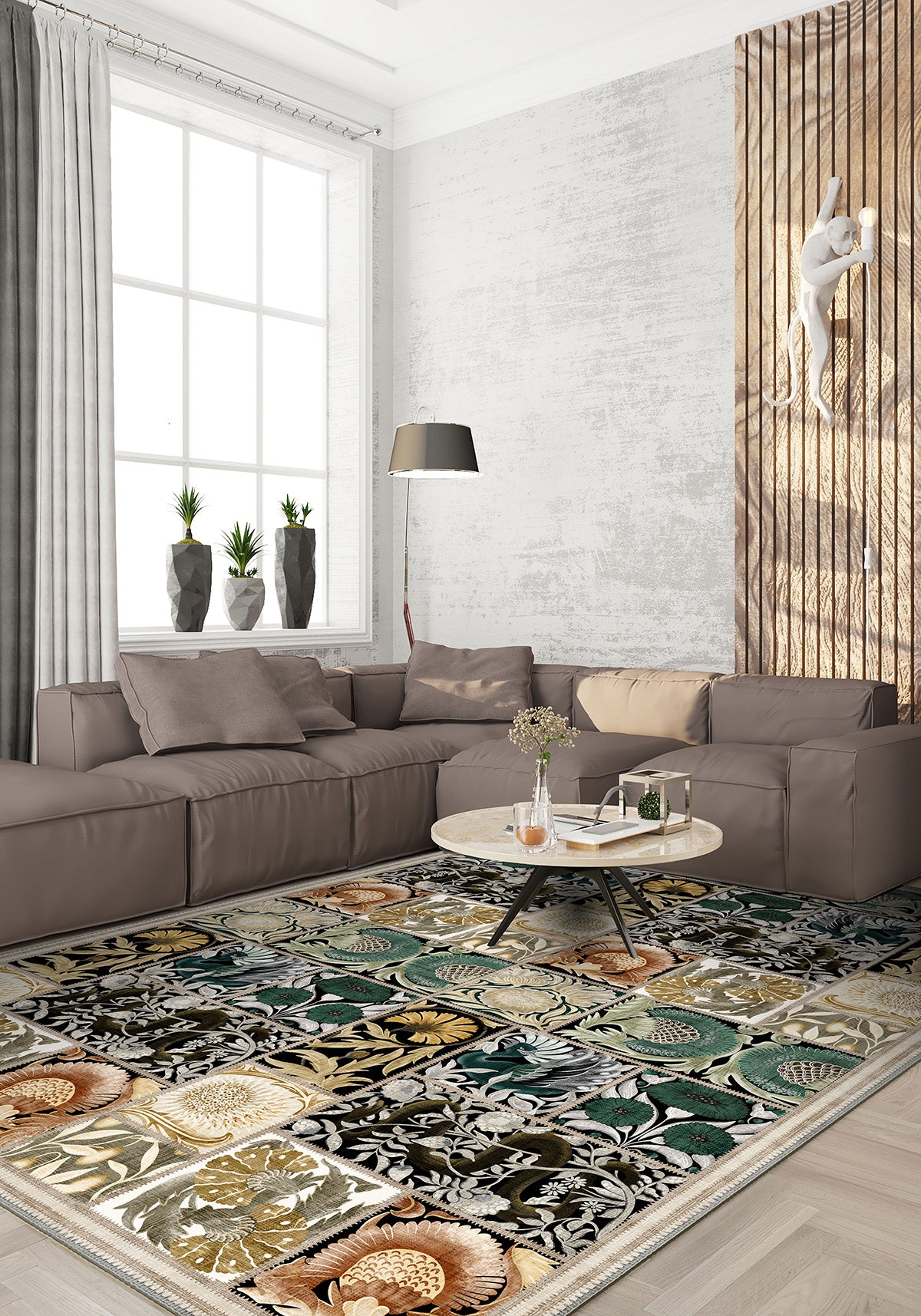 William Morris style rug for living room.