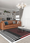 Black and white rug for living room.