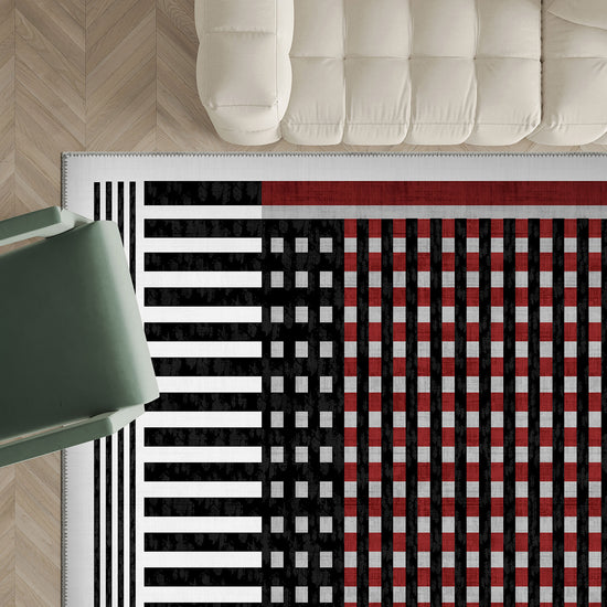 Geometric rug for living room.
