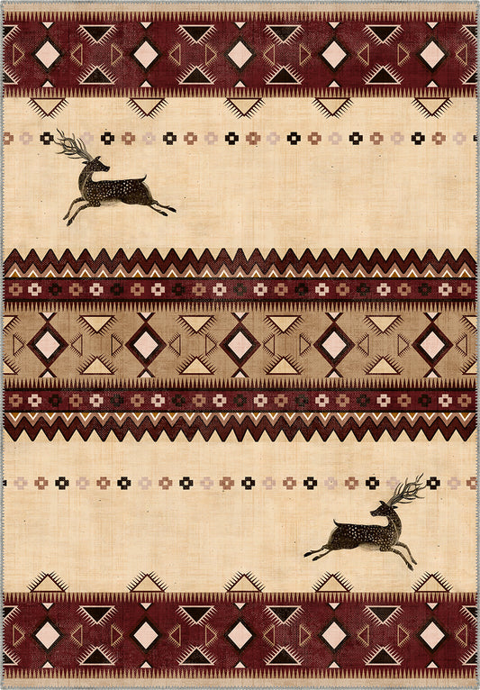 Wildwood Reindeer Rustic Rug