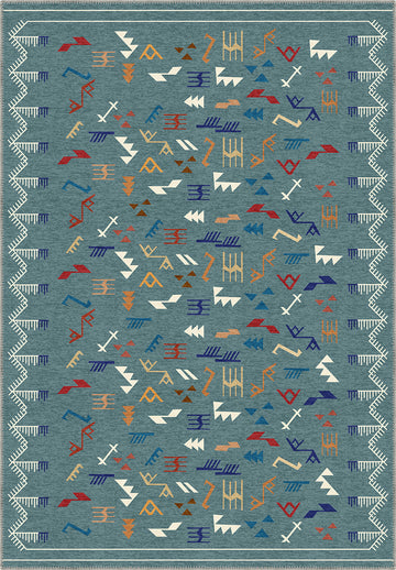 Miran Teal Berber Rug