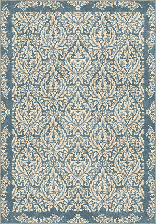 Odessa Blue Damask Rug