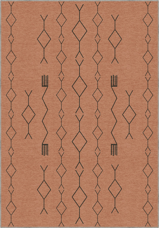 Terracotta berber rug