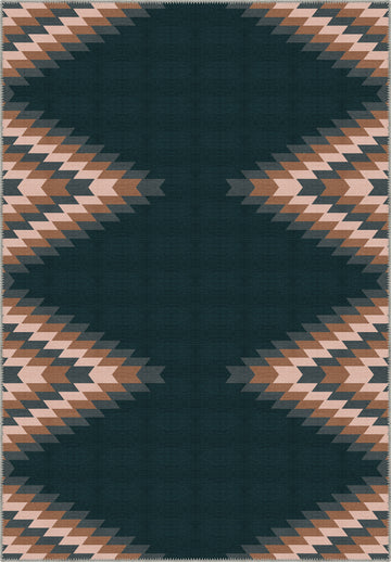 Cadmus Geometric Teal Rug
