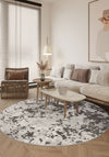 Grant Brown Abstract Washable Rug