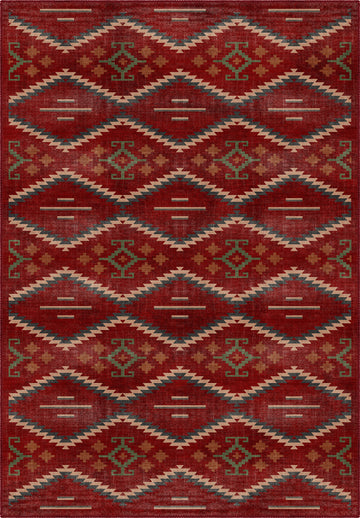 Leo Boho Red Rug