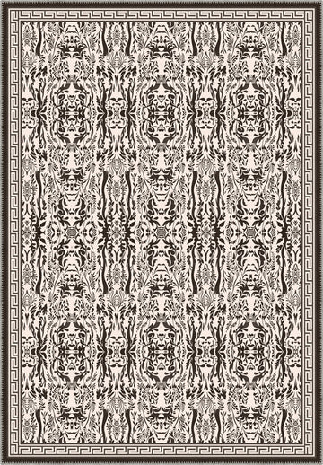 Aveline Brown Damask Rug