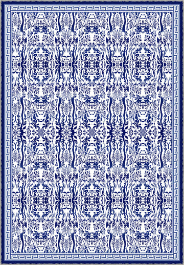 Aveline French Blue Foliage Rug