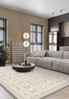 Aveline Beige Distressed Foliage Rug