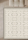 Aveline Beige Distressed Foliage Rug