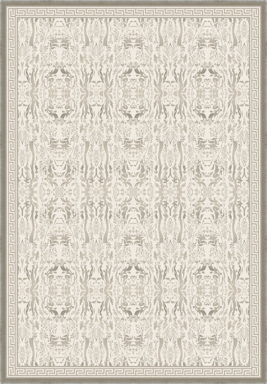 Aveline Beige Distressed Foliage Rug