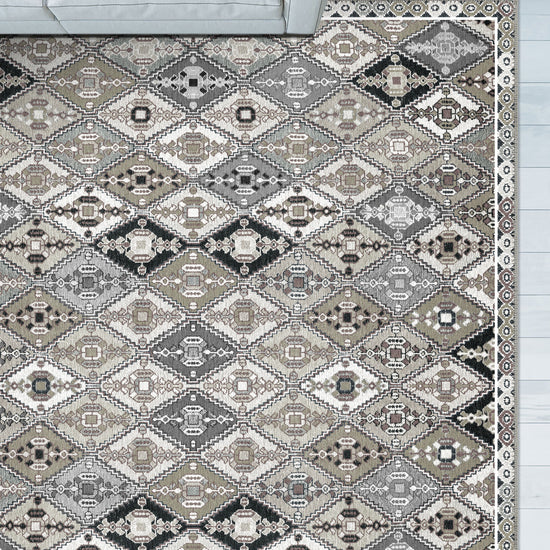 Grey rug for living room.