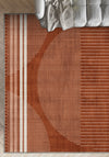 Terracotta rug for living room.