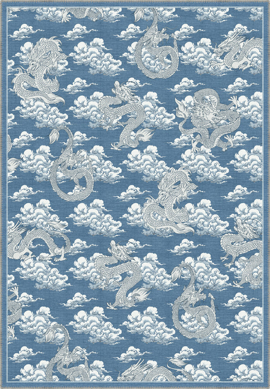 Kaien Blue Dragon Rug