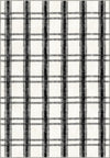 Black and white striped rug