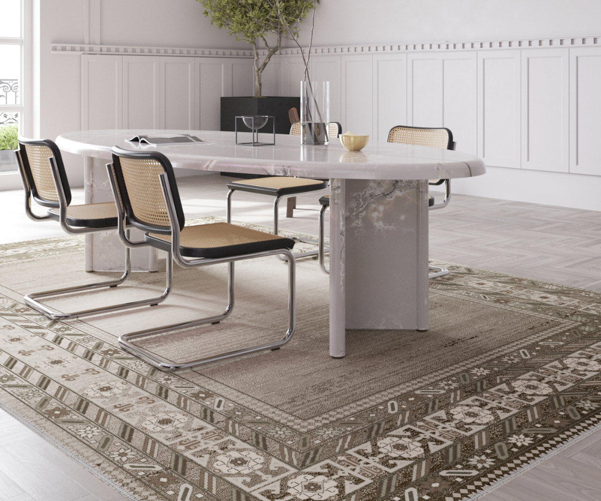 How to Position Rug Under Dining Table