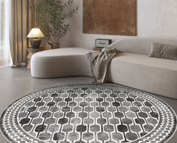 240x240 round rugs are perfect for spacious interiors, adding a bold, elegant touch