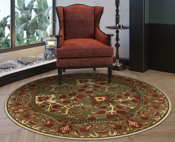 Accent rug and a chair