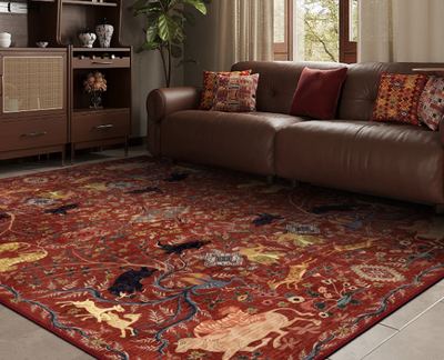 Oriental rug in living room