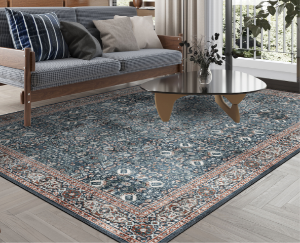 Turkish rug in a living room