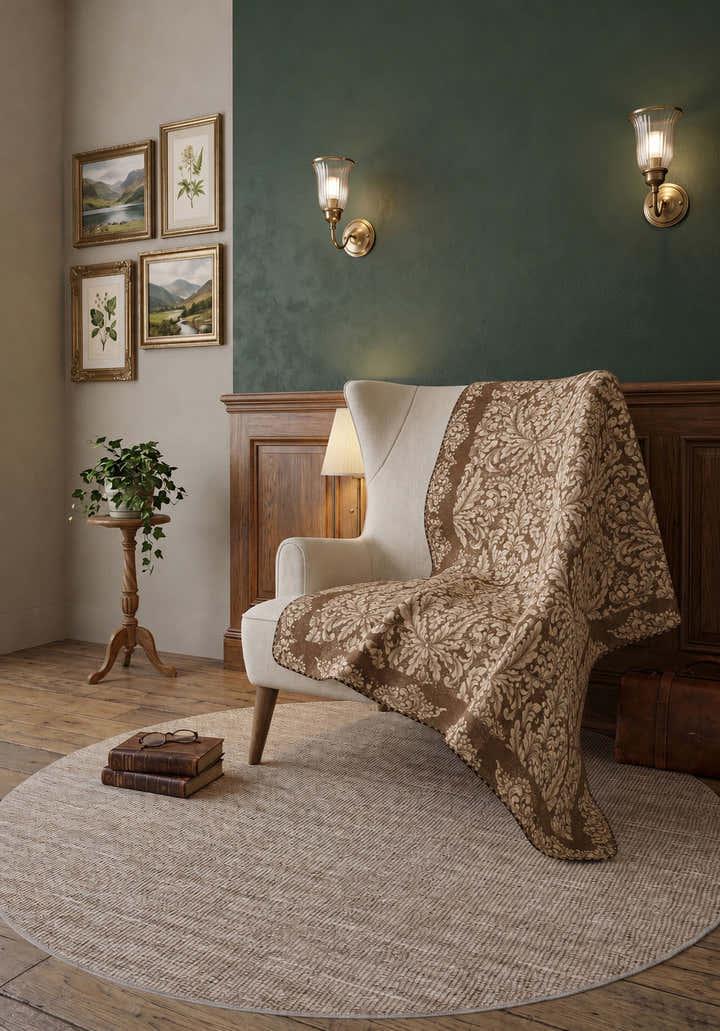 Odessa Brown Bed Throw Blanket