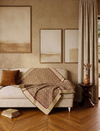 Zafira Beige Leopard Blanket