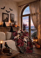 Eerie Gothic Rose Blanket