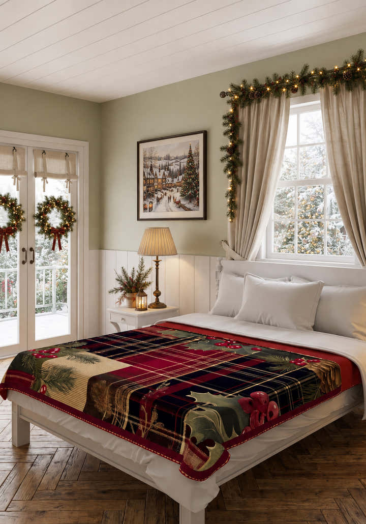 Aspen Christmas Holiday Blanket
