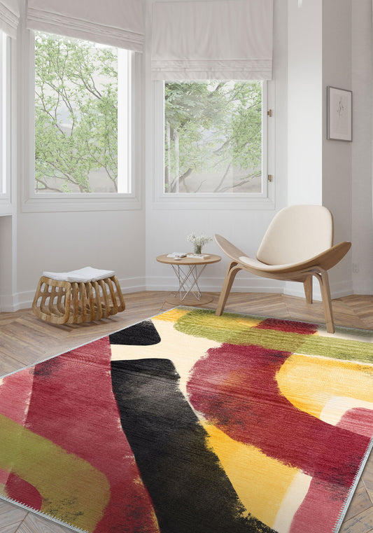 Aleron Multi Coloured Abstract Rug