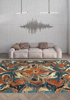Brynn Orange Medallion Rug