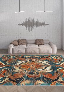 Brynn Orange Medallion Rug