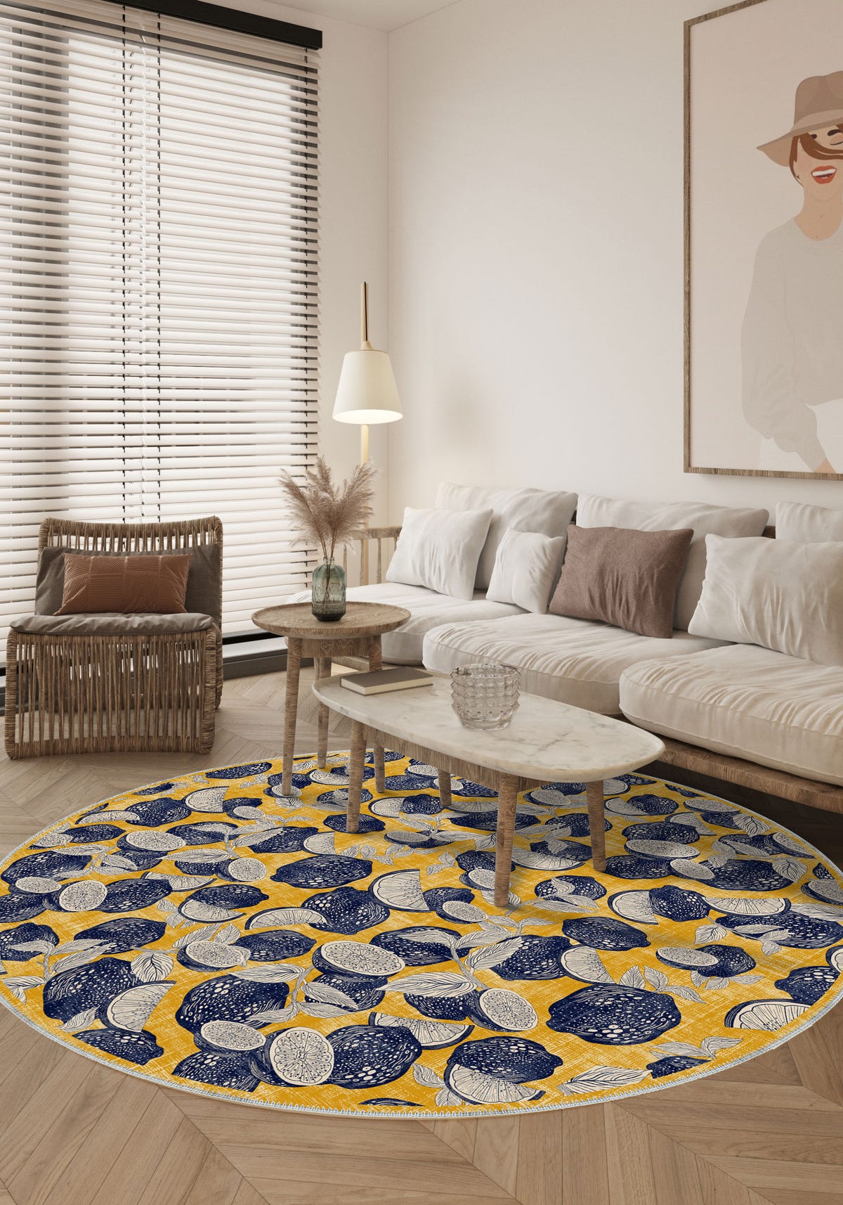 Capri Yellow Citrus Rug