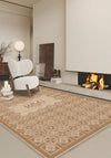 Marisa Beige Customizable Monogram Rug