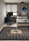 Marisa Navy Monogram Personalised Rug