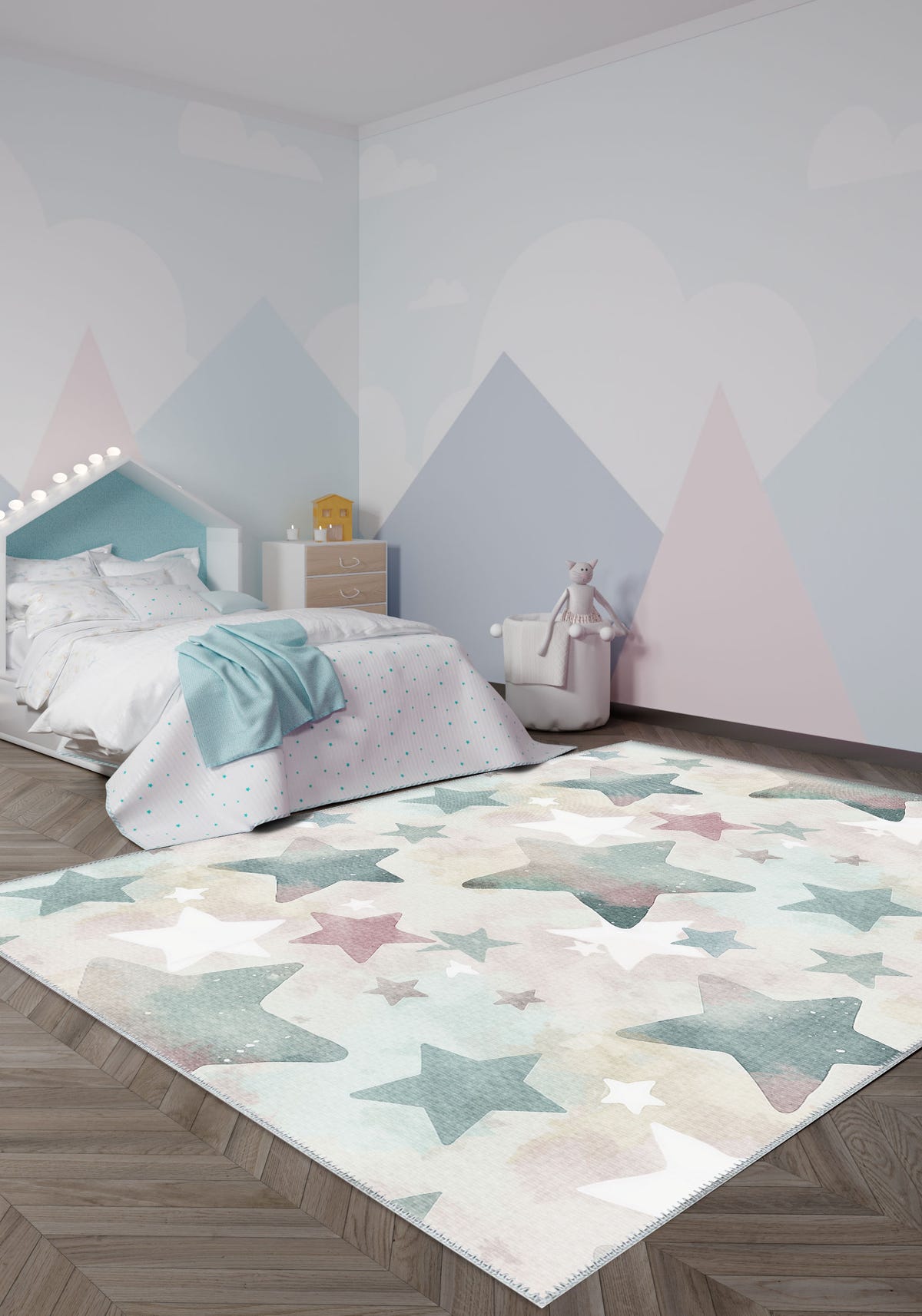Stella Washable Kids Star Rug