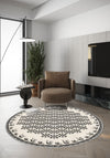 Birds of Freedom Black and White Boho Rug