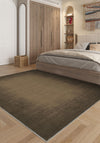 Olivia Brown Bordered Washable Rug