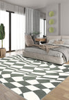 Mini Green Checkered Retro Rug