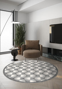 Elysandra Grey Art Deco Rug