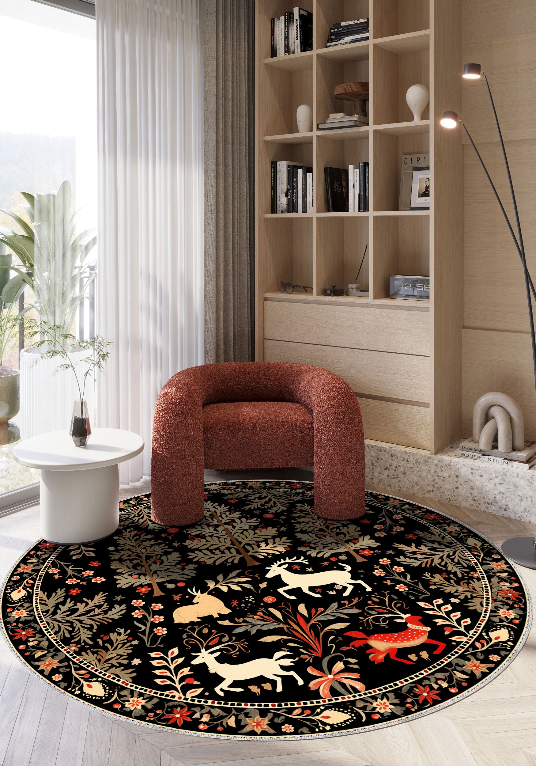 Xylar Bordered Christmas Rug | Rugette