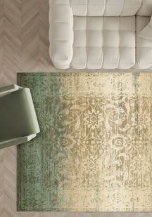 Eliana Green Damask Rug
