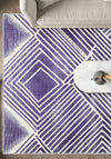 Bram Purple Modern Rug