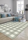 Jove Checkered Sage Green Rug