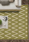 Siena Chevron Green Rug