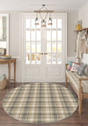 Odette Beige Plaid Rug